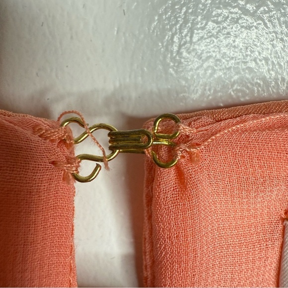 Ramy Brook Alexis Mini Faux Wrap Dress Peach Sz 6 - Picture 5 of 15